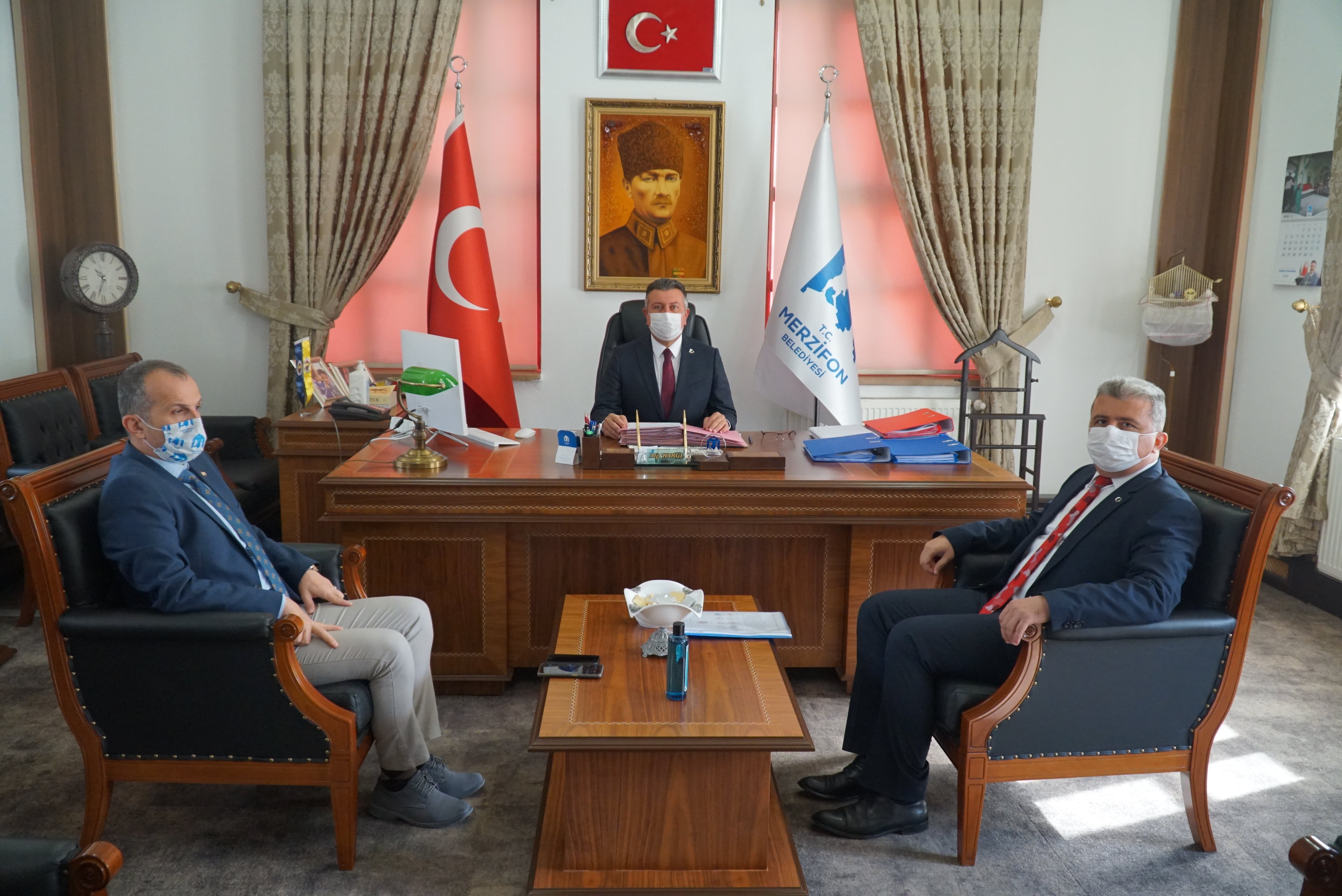 Birlik Müdürü Mustafa Örgüt, Merzifon Belediyesini Ziyaret Etti